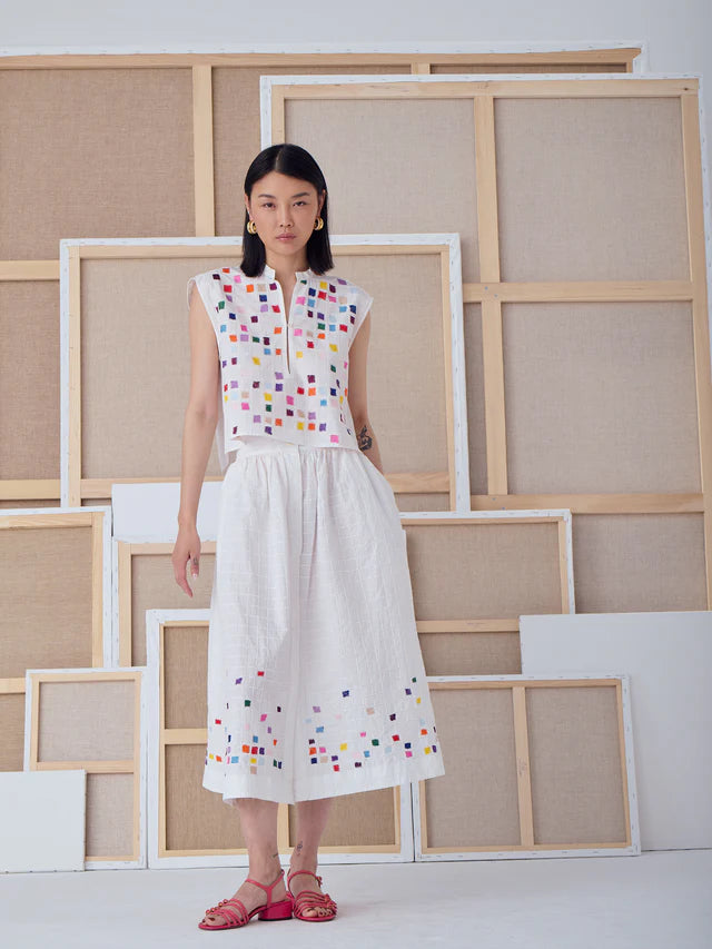 Gaia la coloriste top embroidery - MII SS25