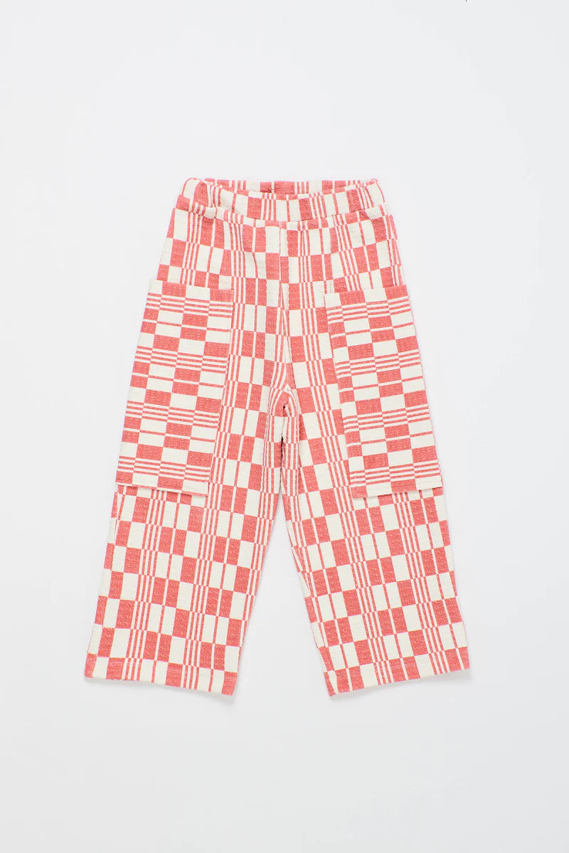 blanket red-white pants AW24