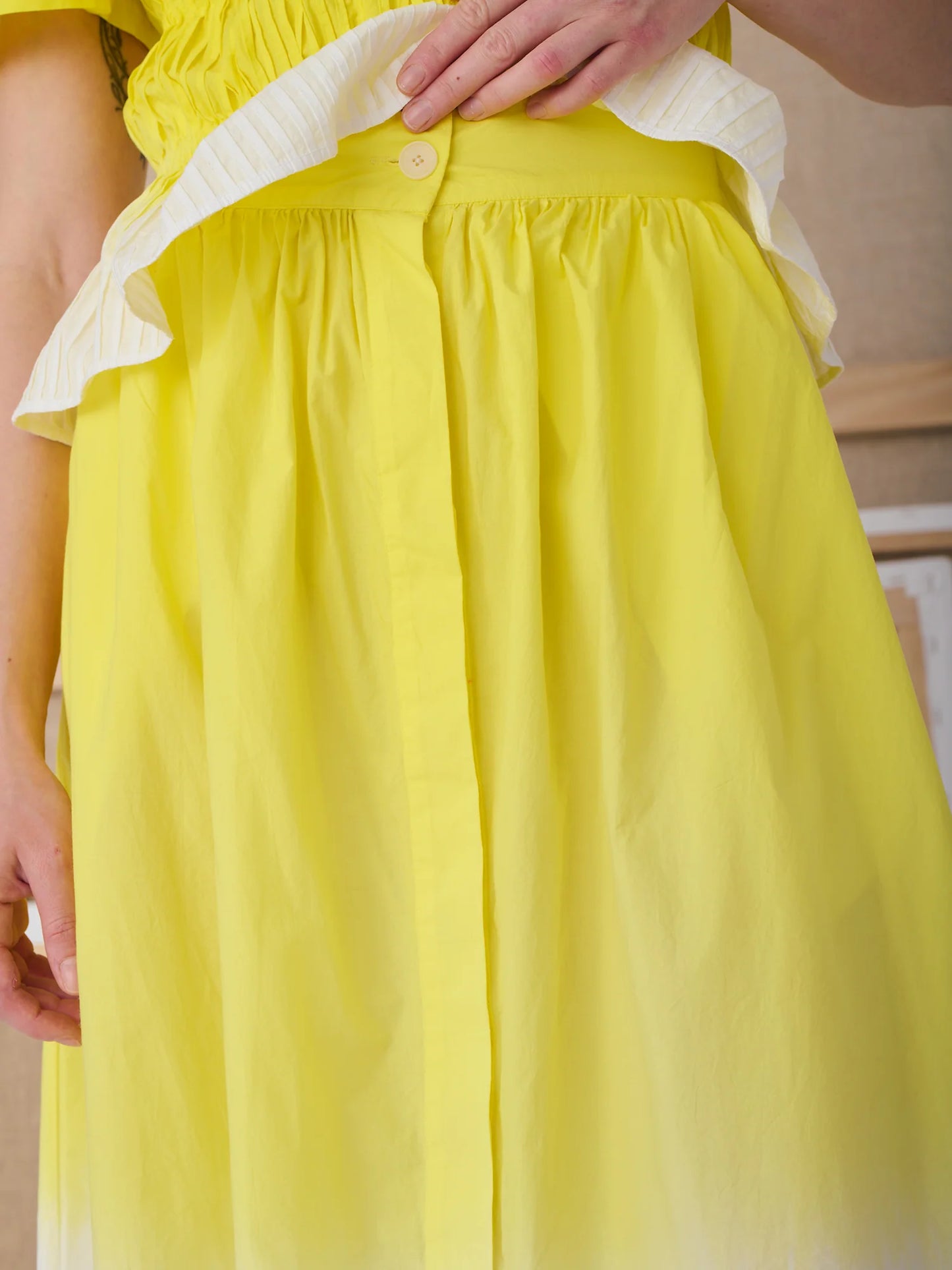 skirt mona la coloriste citron jaune - MII SS25