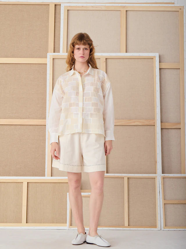 greta la toile blanche shirt - MII SS25