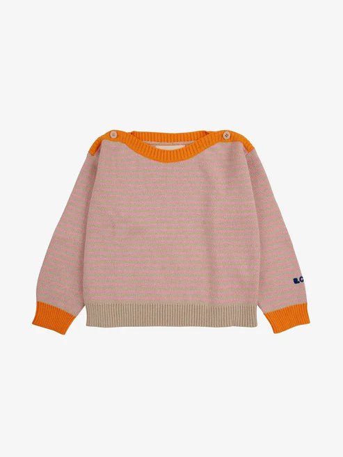 baby stripes pink jumper AW24