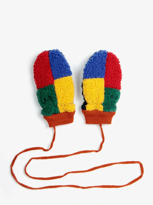 BC colorblock sheepskin mittens AW24