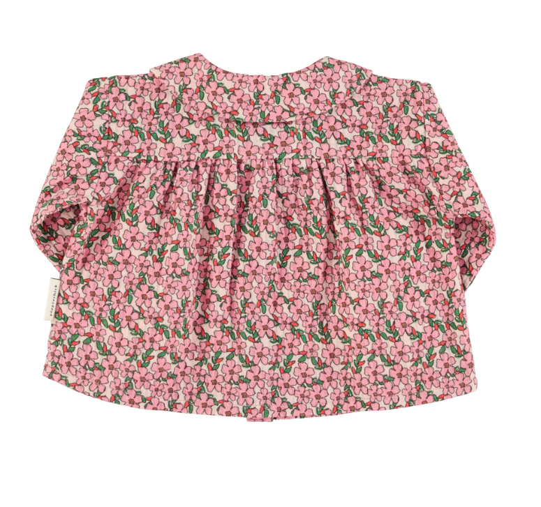 baby peter pan flowers shirt AW24