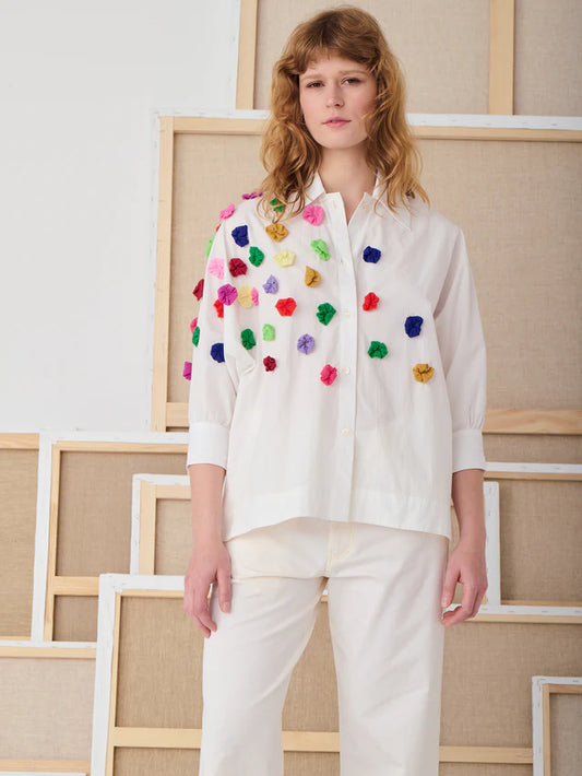 manuela la coloriste shirt blanc creme - MII SS25