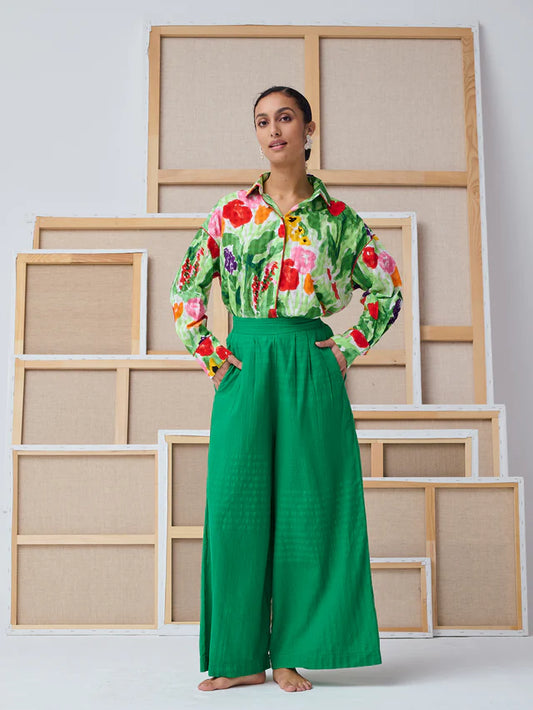 shirt Greta La dessinatrice -flower red SS25