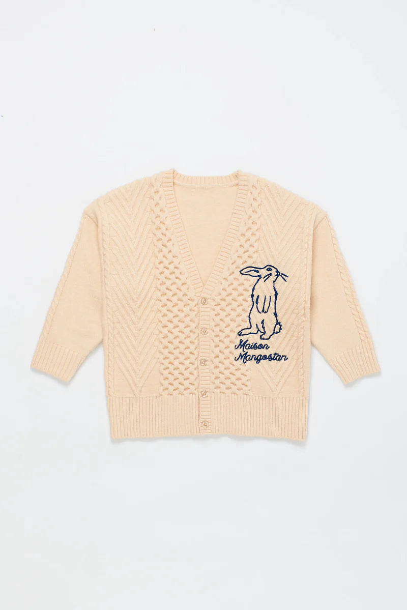 embroidery rabbit knit AW24