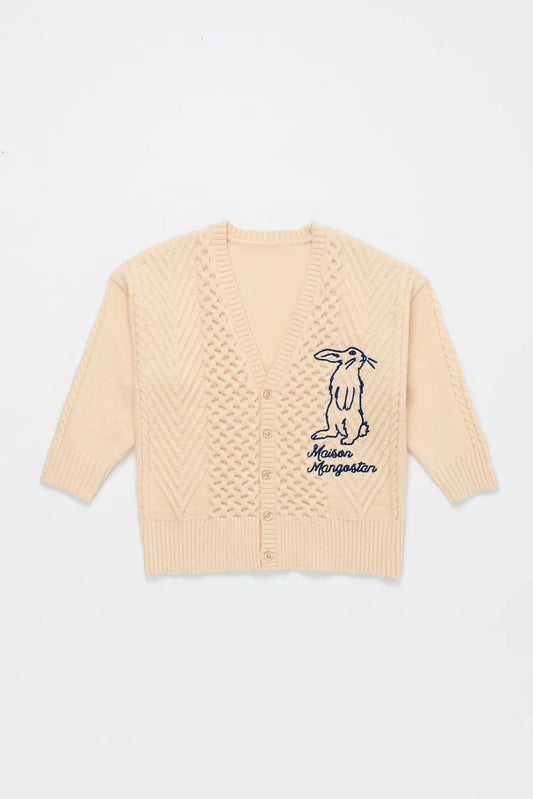 embroidery rabbit knit AW24