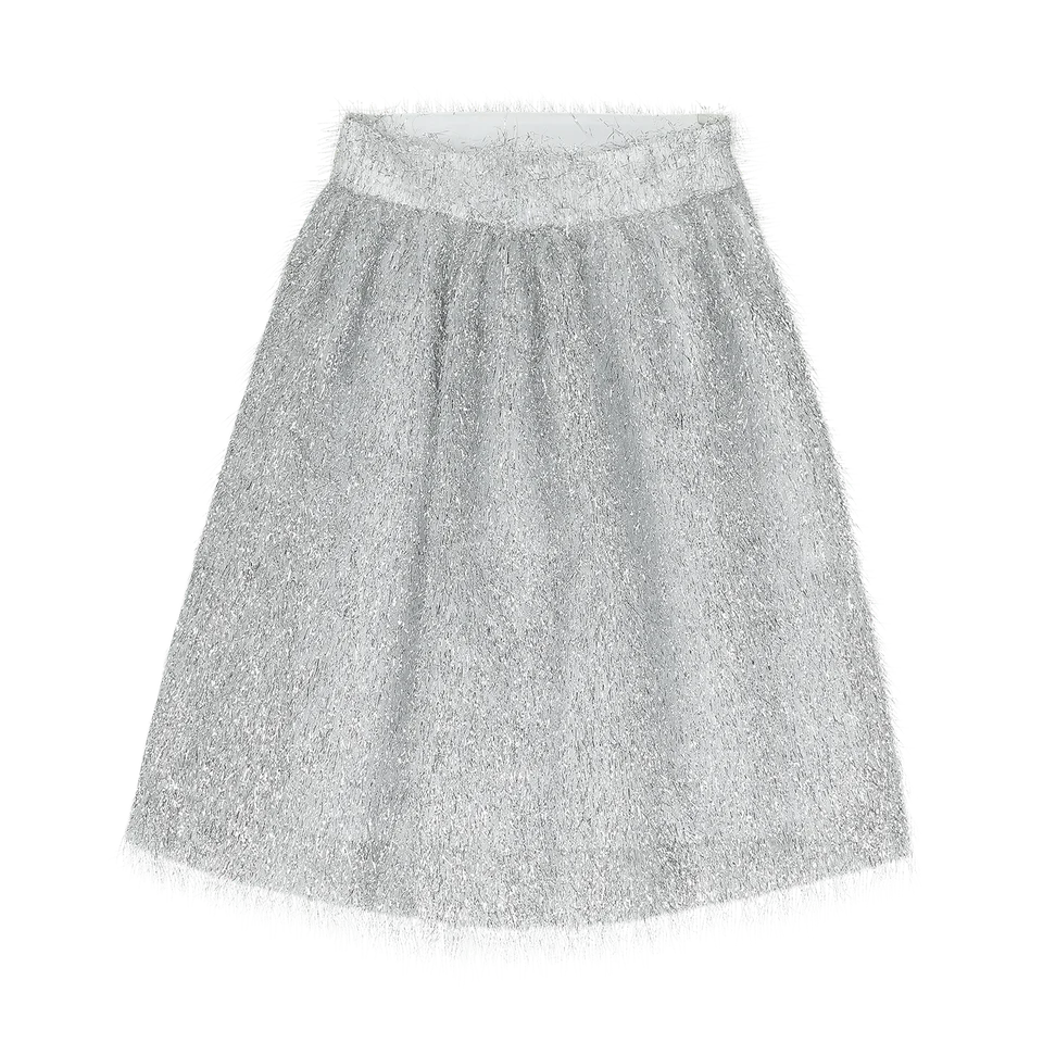 fluid sparkle silver skirt 3010B SS25