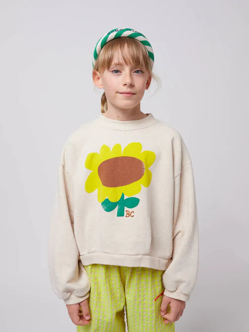 sunflower cropped sweater - Bobo Choses SS25