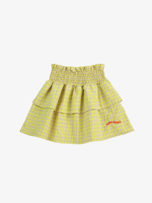 Vichy Ruffle skirt - Bobo Choses SS25