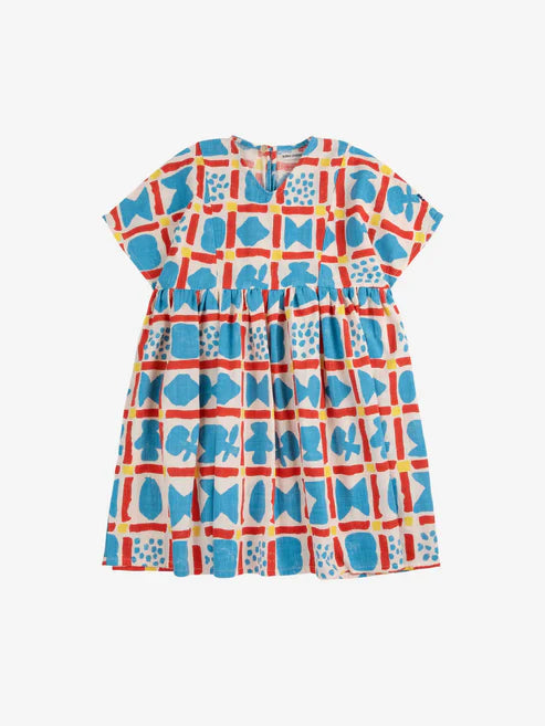 geometric game all-over dress - Bobo Choses SS25