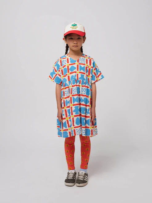 geometric game all-over dress - Bobo Choses SS25