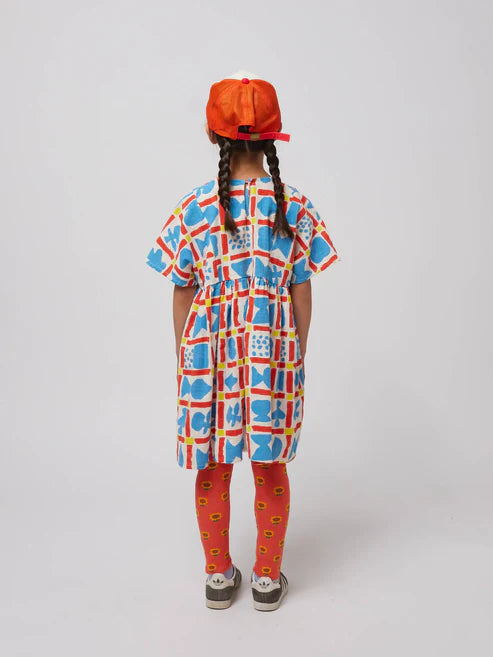 geometric game all-over dress - Bobo Choses SS25