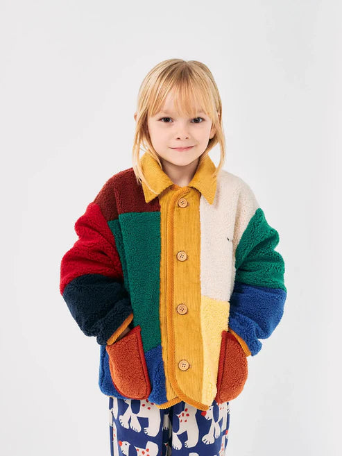 BC color block sheepskin jacket AW24