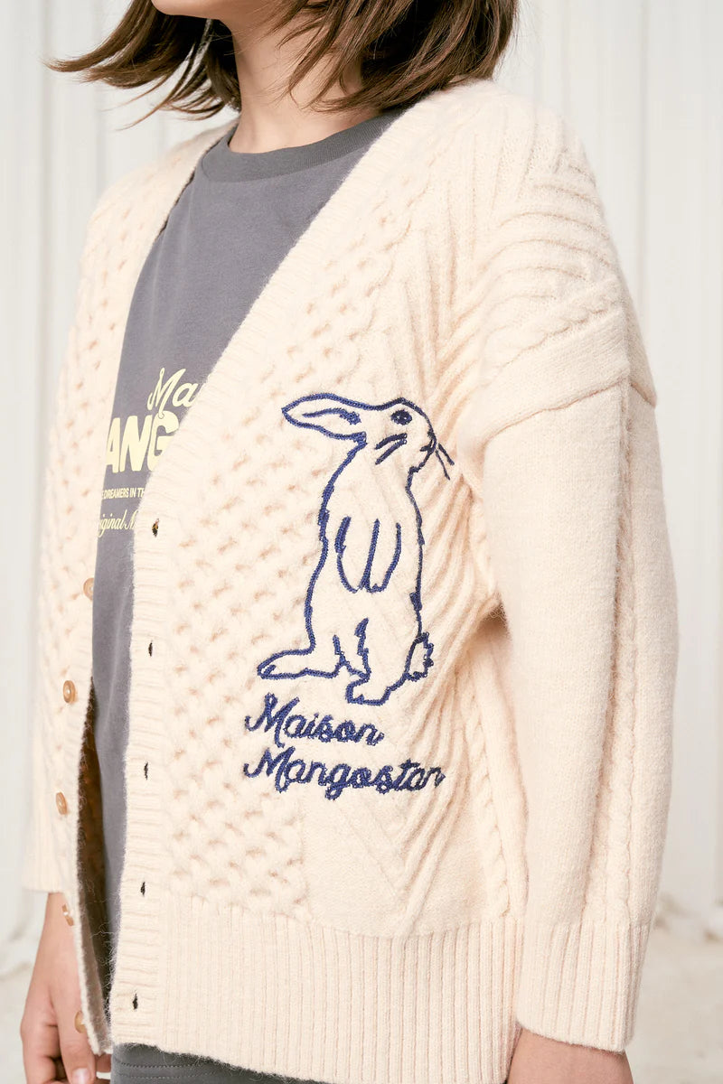 embroidery rabbit knit AW24