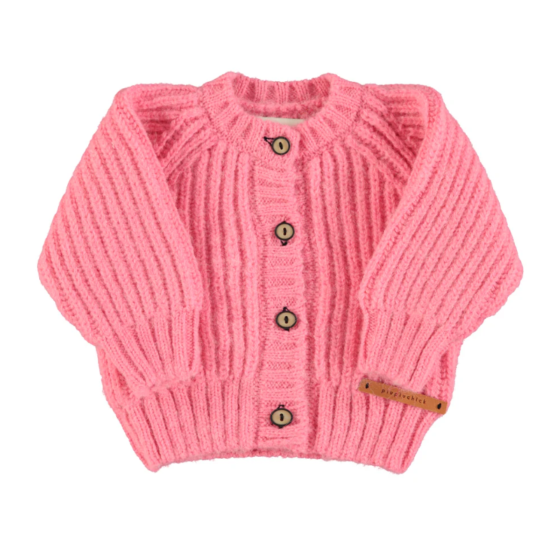 baby knitted pink cardigan AW24