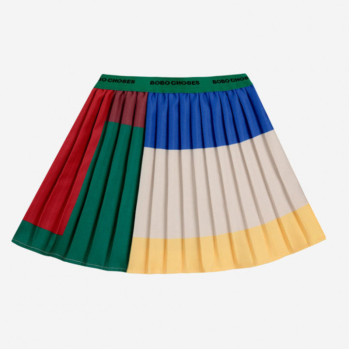 skirt color block pleated - BOBO CHOSES